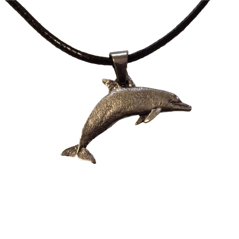 Dolphin or porpoise  on black cord 2130